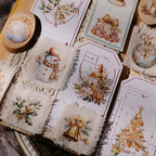 Golden Christmas Matte Rub-on Transfers 2 Small Sheets