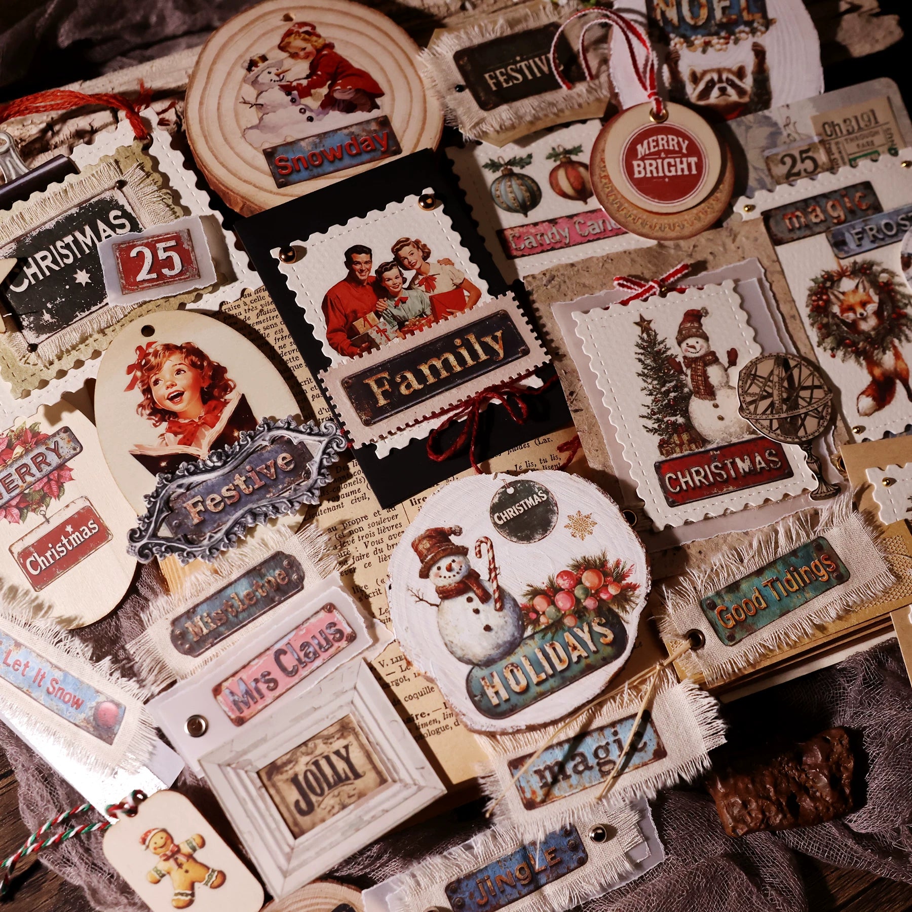 Christmas Signs Matte Rub-on Transfers