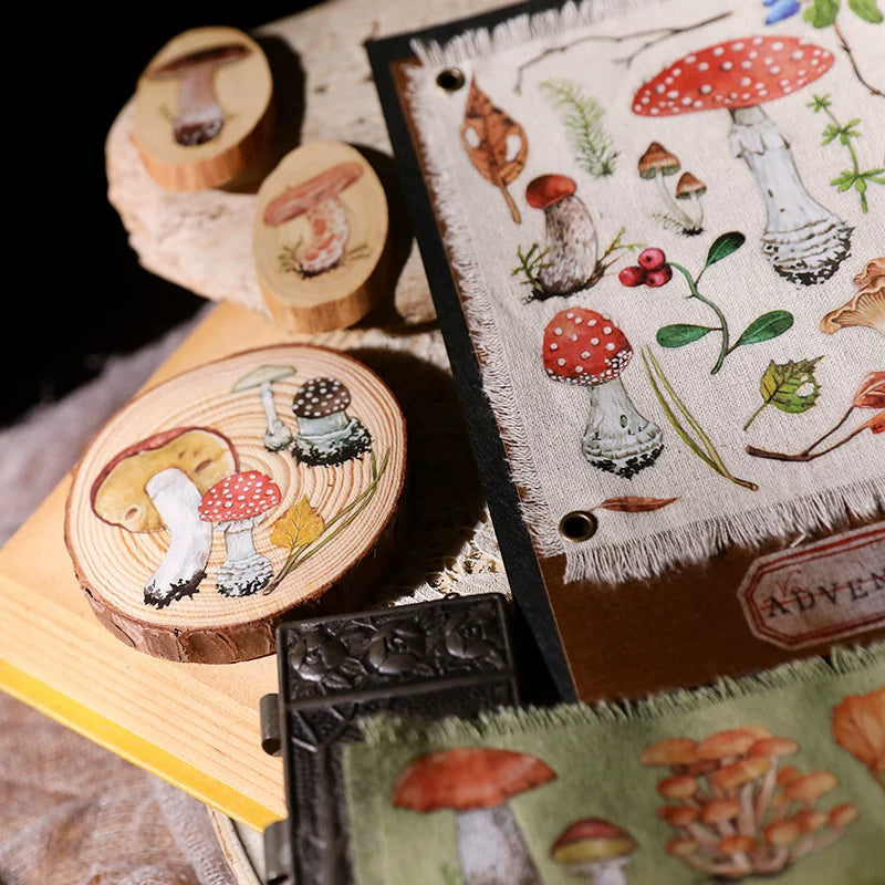 Mushroom Matte Rub-on Transfers 2 Small Sheets