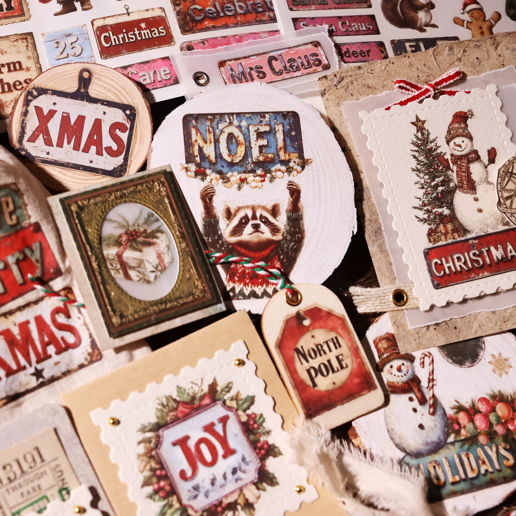 Christmas Signs Matte Rub-on Transfers