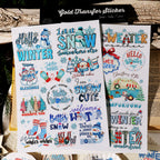 Christmas Snow UV-DTF Rub-on Stickers