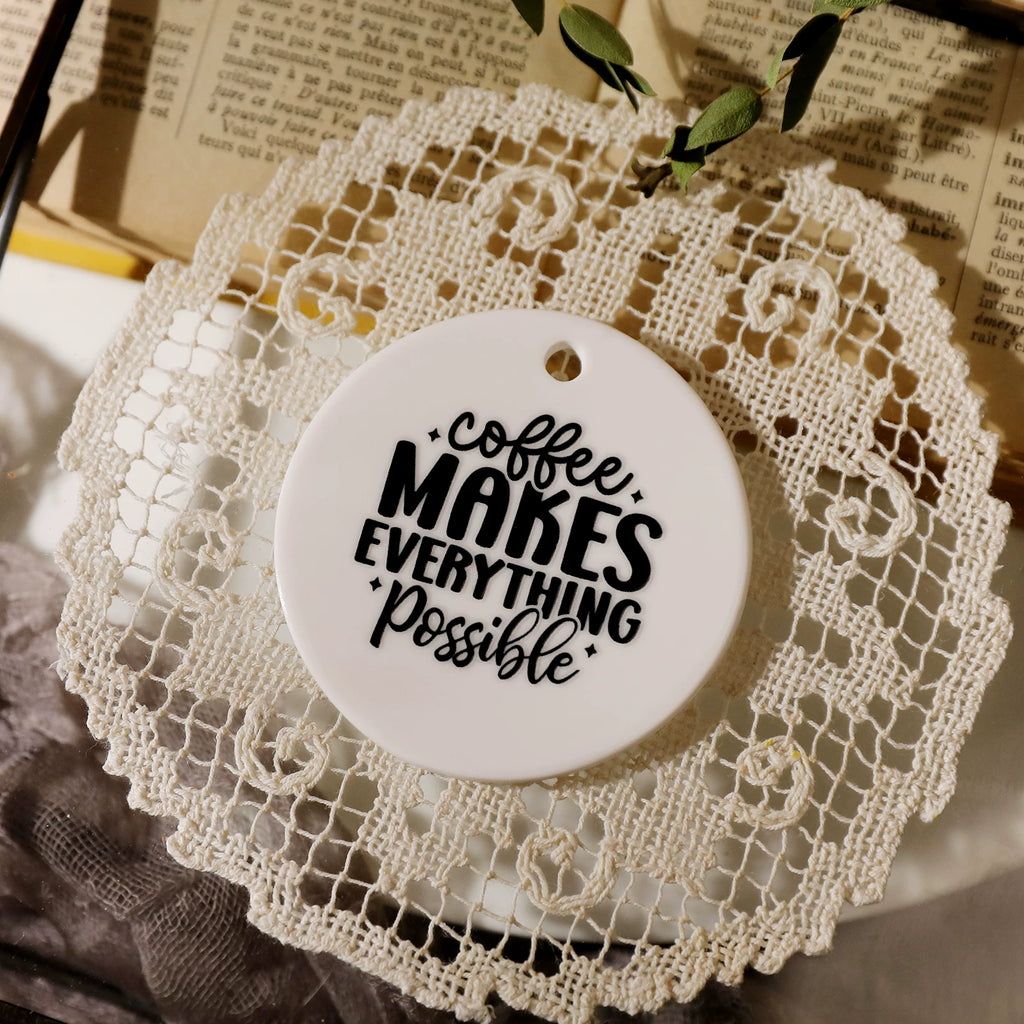 Coffee Phrases UV-DTF Rub-on Stickers