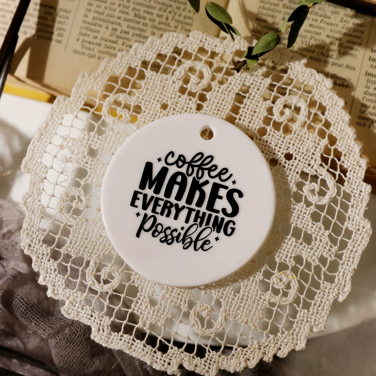 Coffee Phrases UV-DTF Rub-on Stickers
