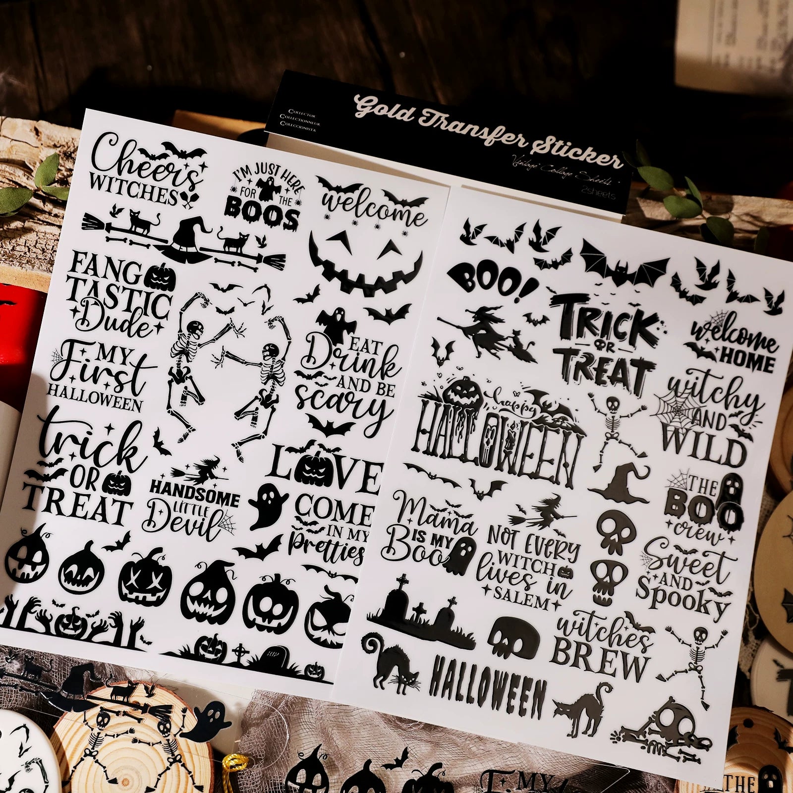 Halloween Halloween UV-DTF Rub-on Stickers