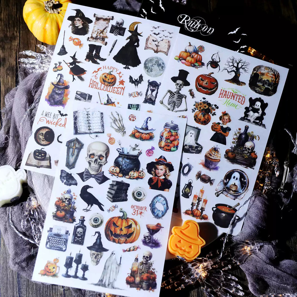 Halloween Dark Matte Rub-on Transfers