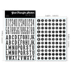 Alphabet and Number UV-DTF Rub-on Stickers