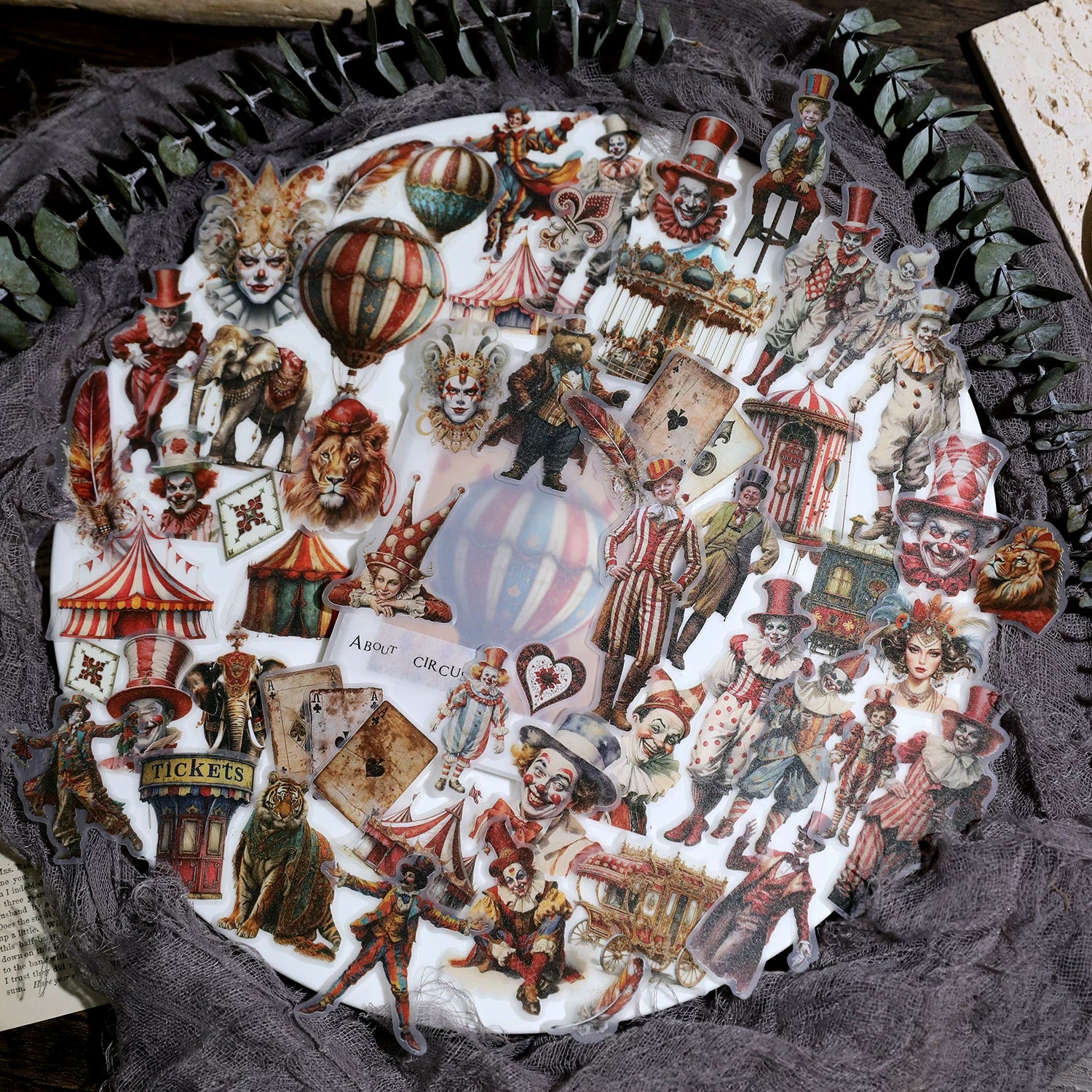 Circus Vellum Stickers