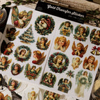 Angels UV-DTF Rub-on Stickers - Green Gold