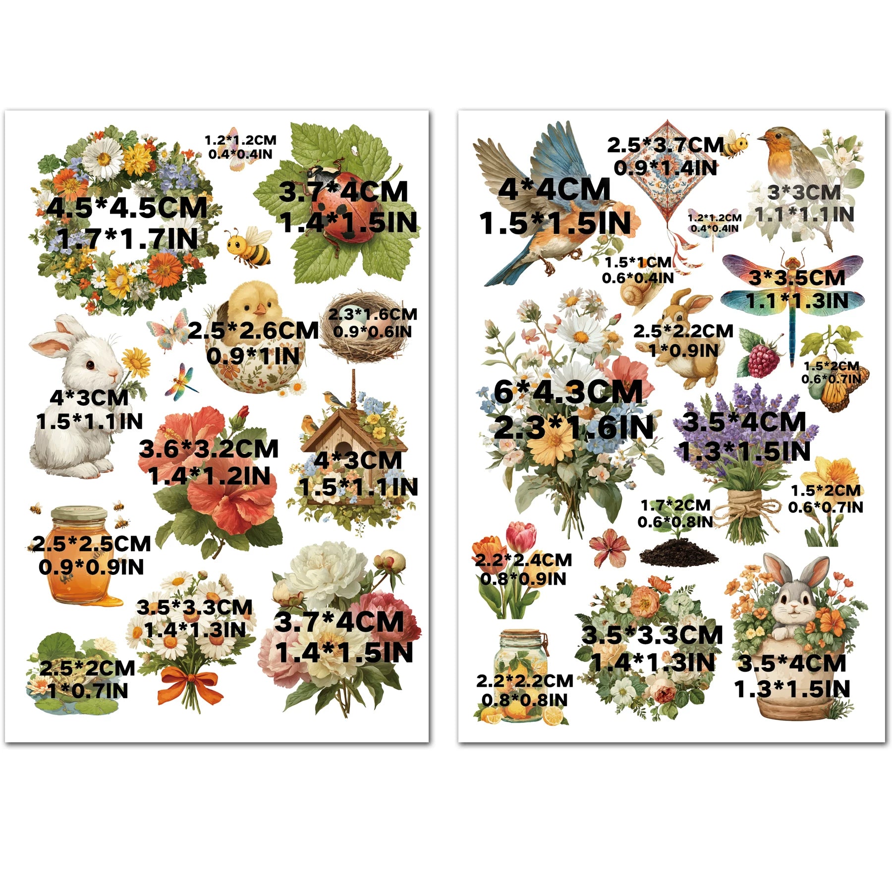 Easter Matte Rub-on Transfers 2 Small Sheets