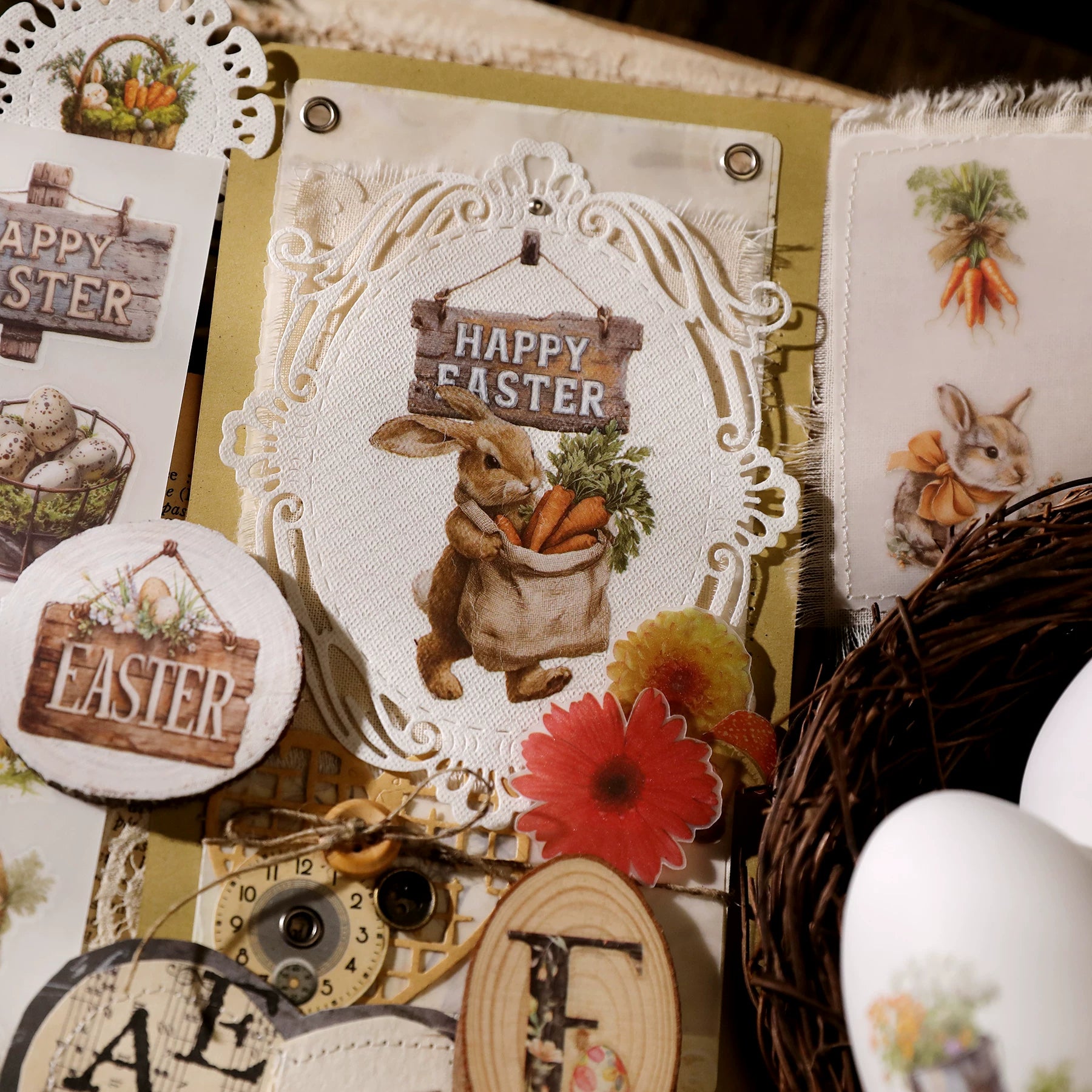 Easter Matte Rub-on Transfers - Blue