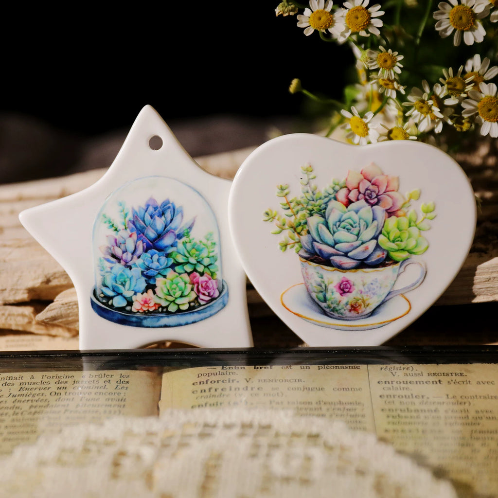 Succulents UV-DTF Rub-on Stickers