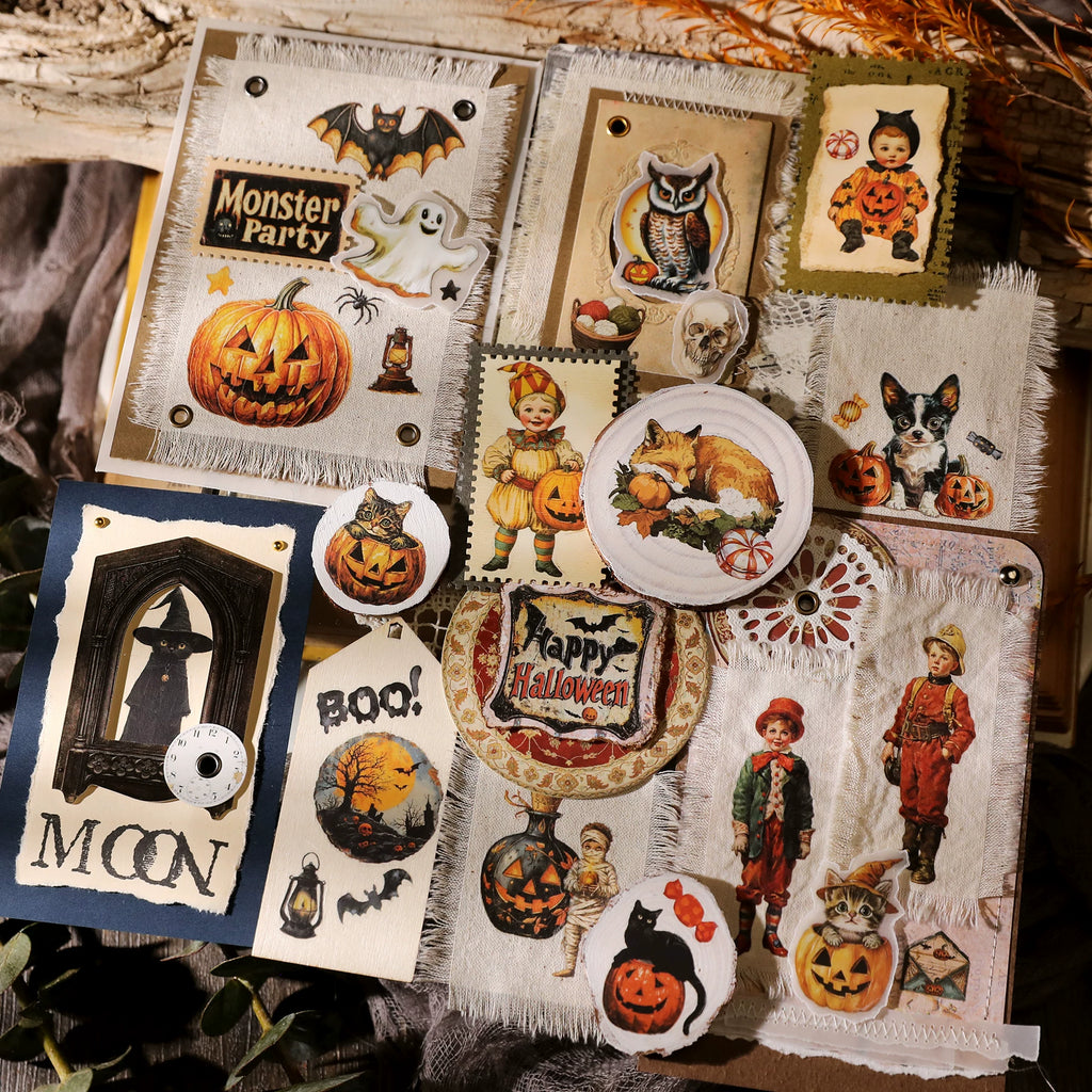 Halloween Matte Rub-on Transfers 2 Small Sheets - Witch