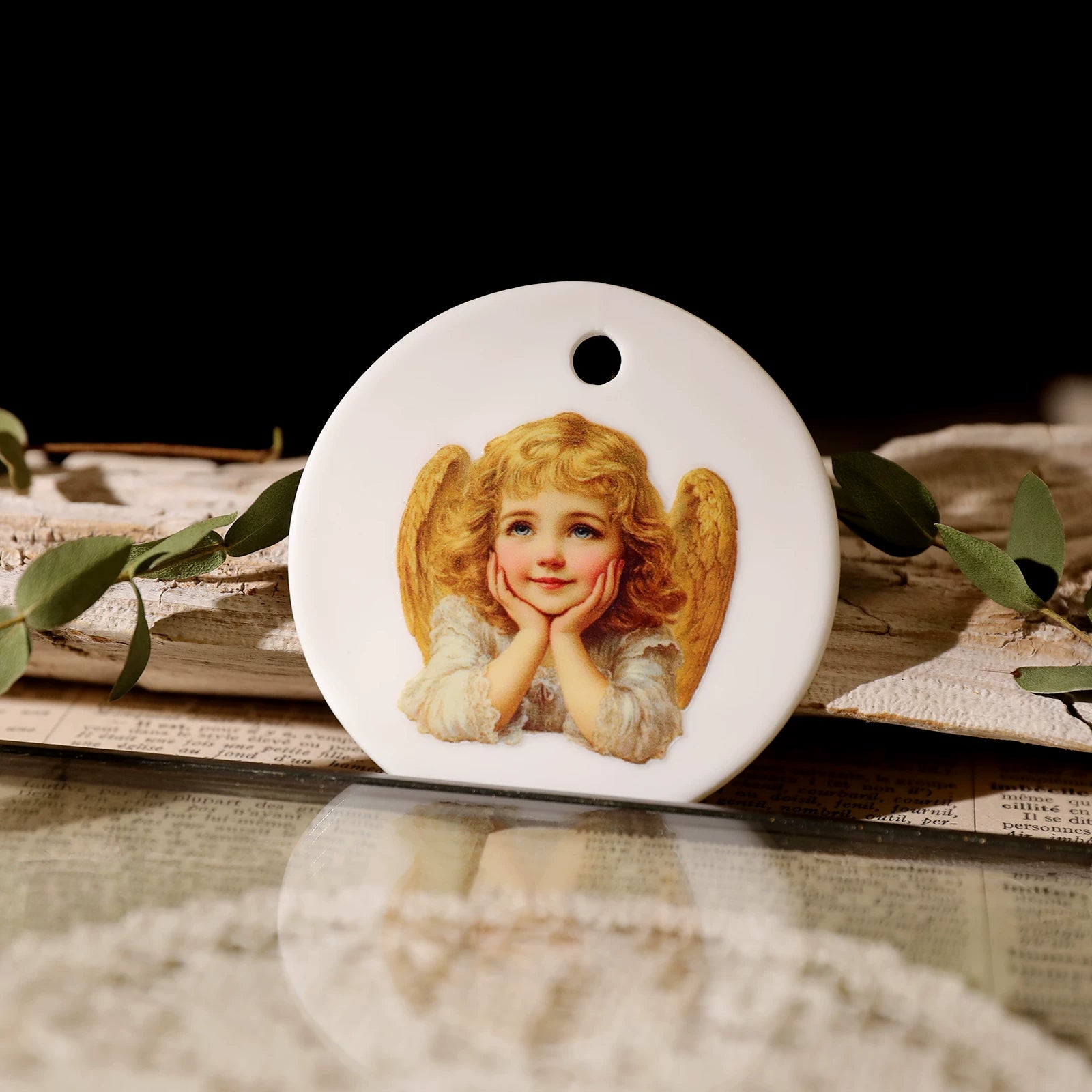 Angels UV-DTF Rub-on Stickers - Green Gold