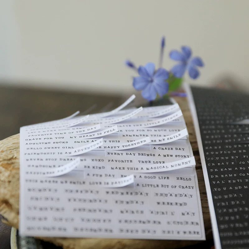 Words and Phrases Strips Self-adhesive Stickers