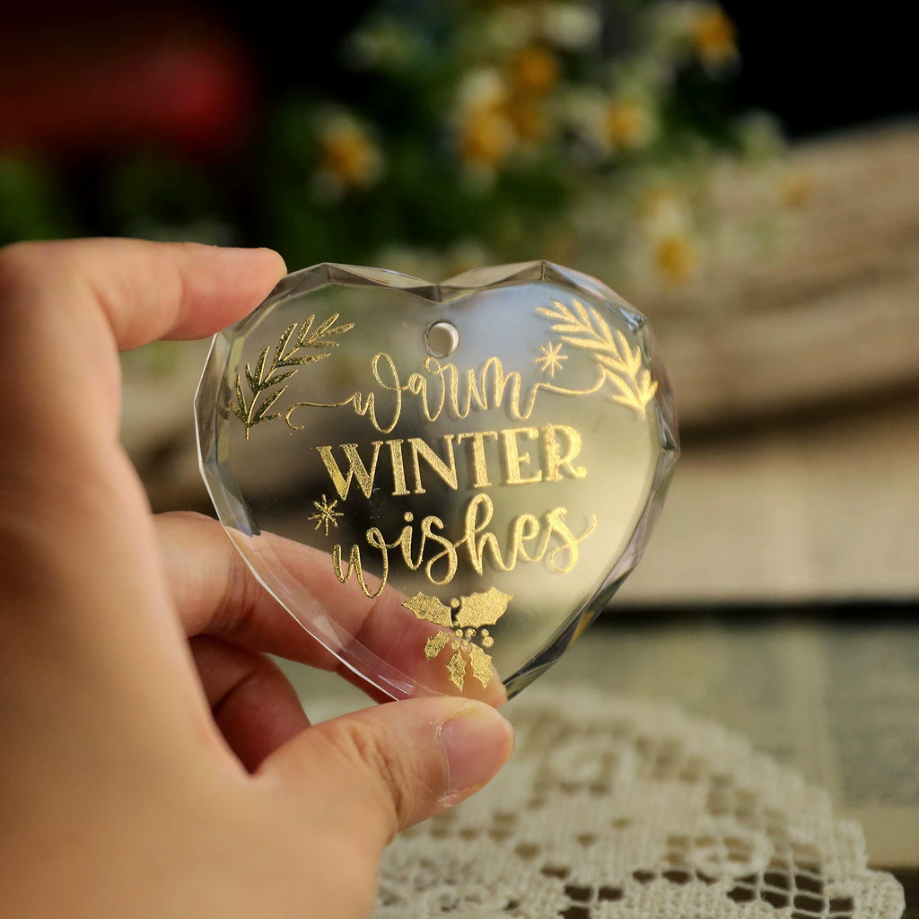 Gold Foil Christmas Rub-on Transfer Stickers