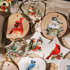 Christmas Birds UV-DTF Rub-on Stickers