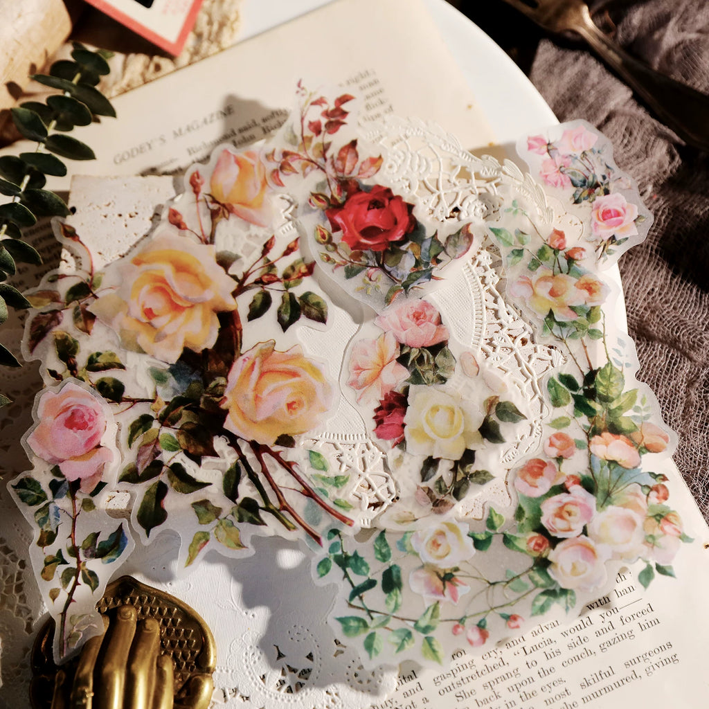 Larger Flowers Vellum Stickers