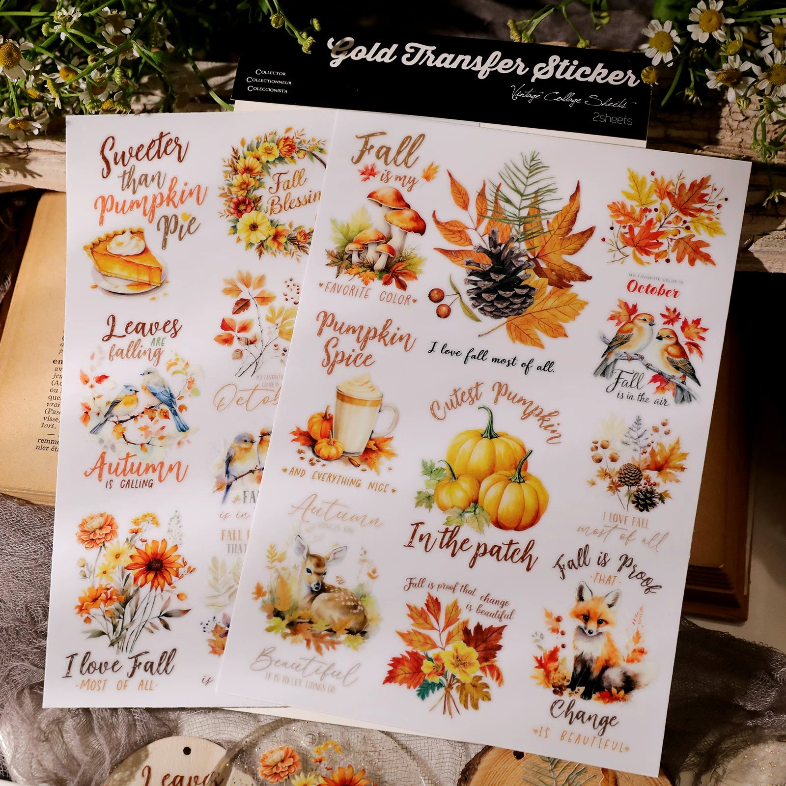 Thanksgiving UV-DTF Rub-on Stickers