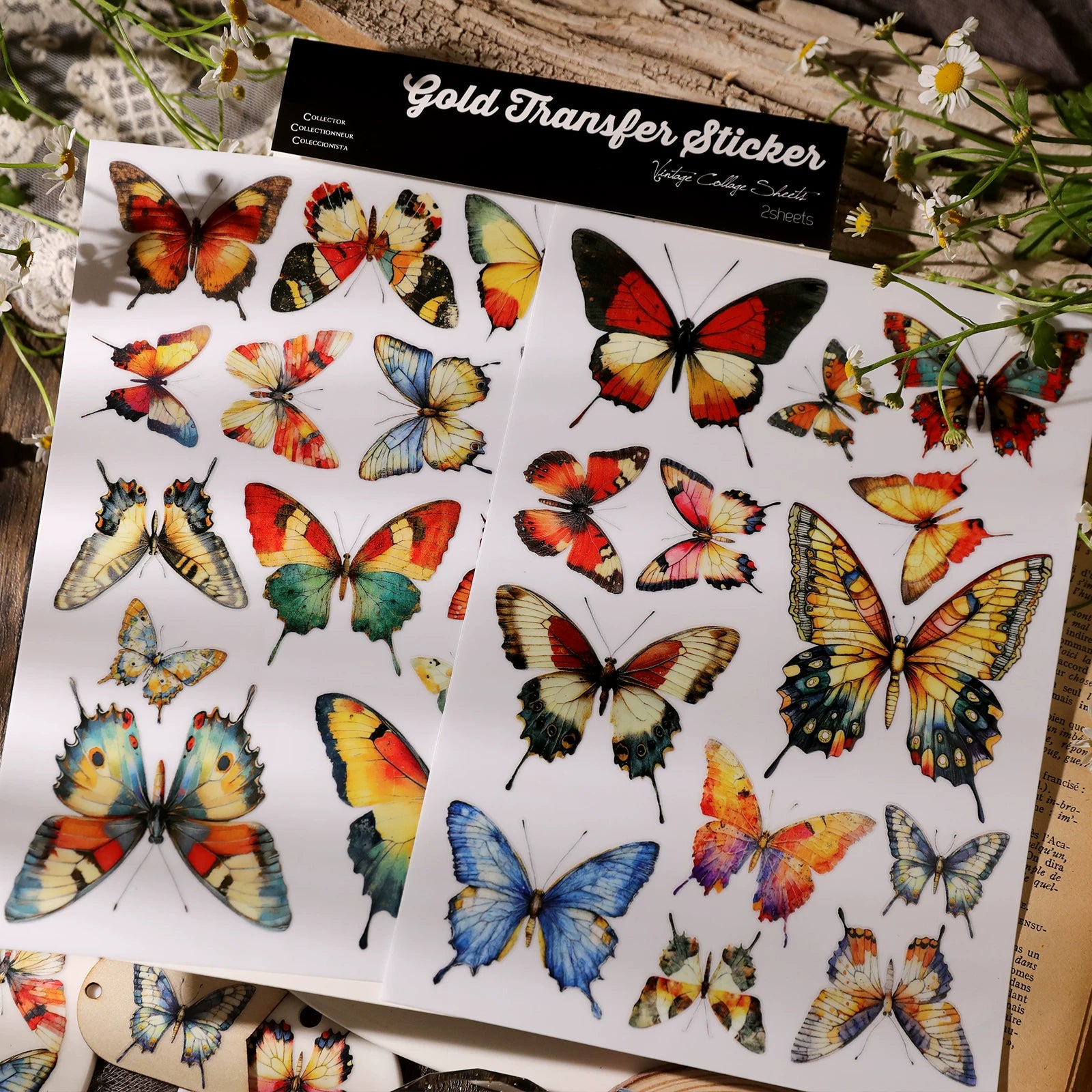 Butterflies UV-DTF Rub-on Stickers