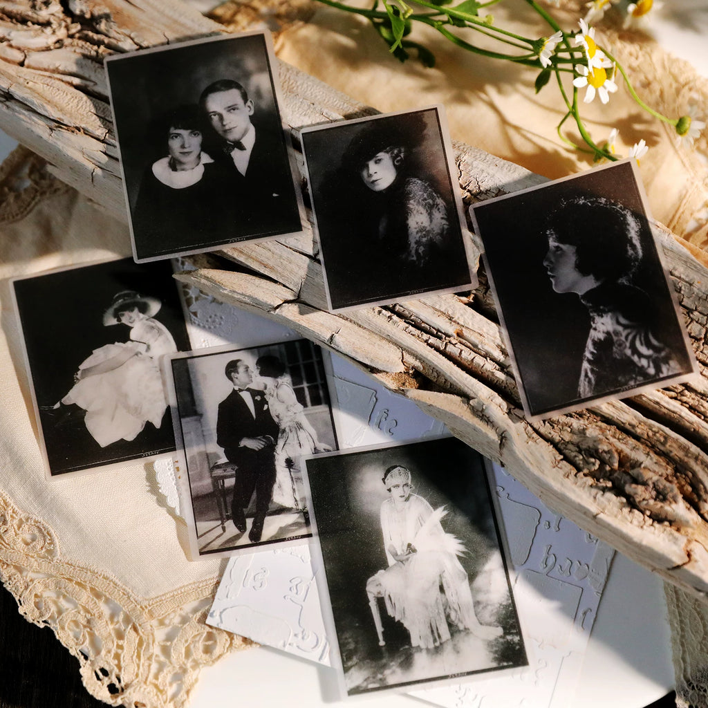 Retro Old Photos Vellum Stickers