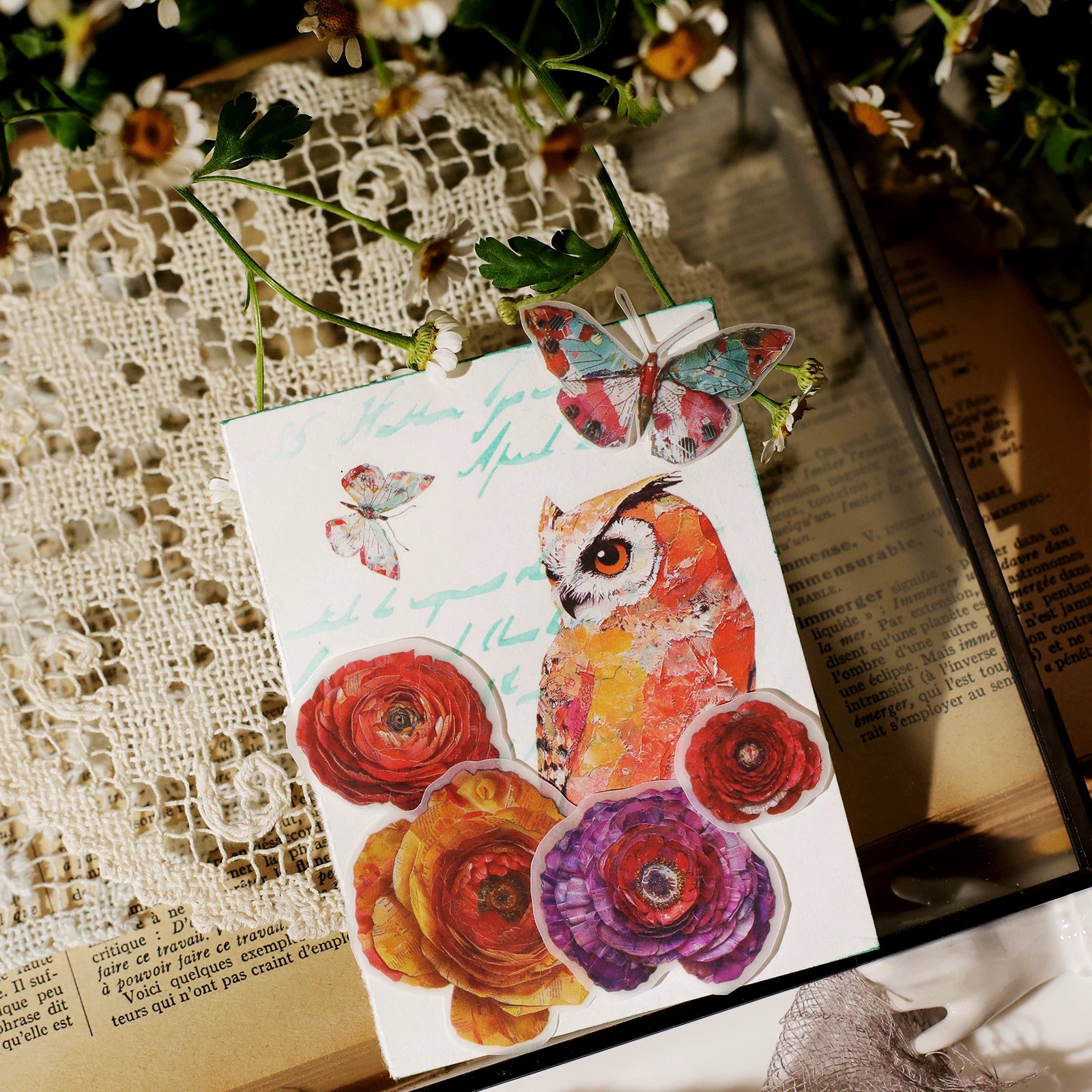 Owl Matte Rub-on Transfers