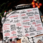 Christmas Black and Red Quotes UV-DTF Rub-on Stickers