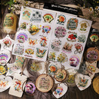Flower Inspirational Phrases UV-DTF Rub-on Stickers