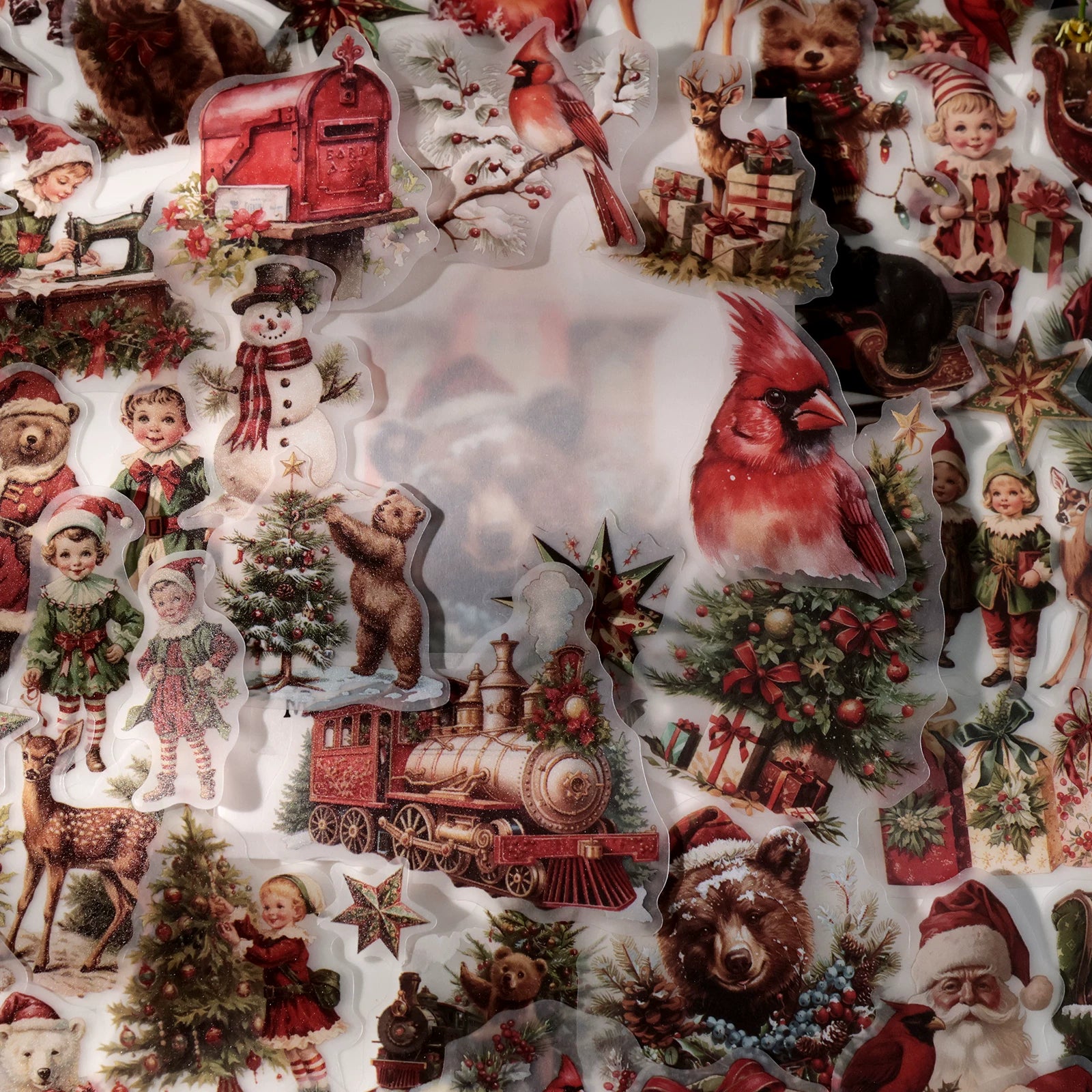 Christmas Bear Vellum Stickers