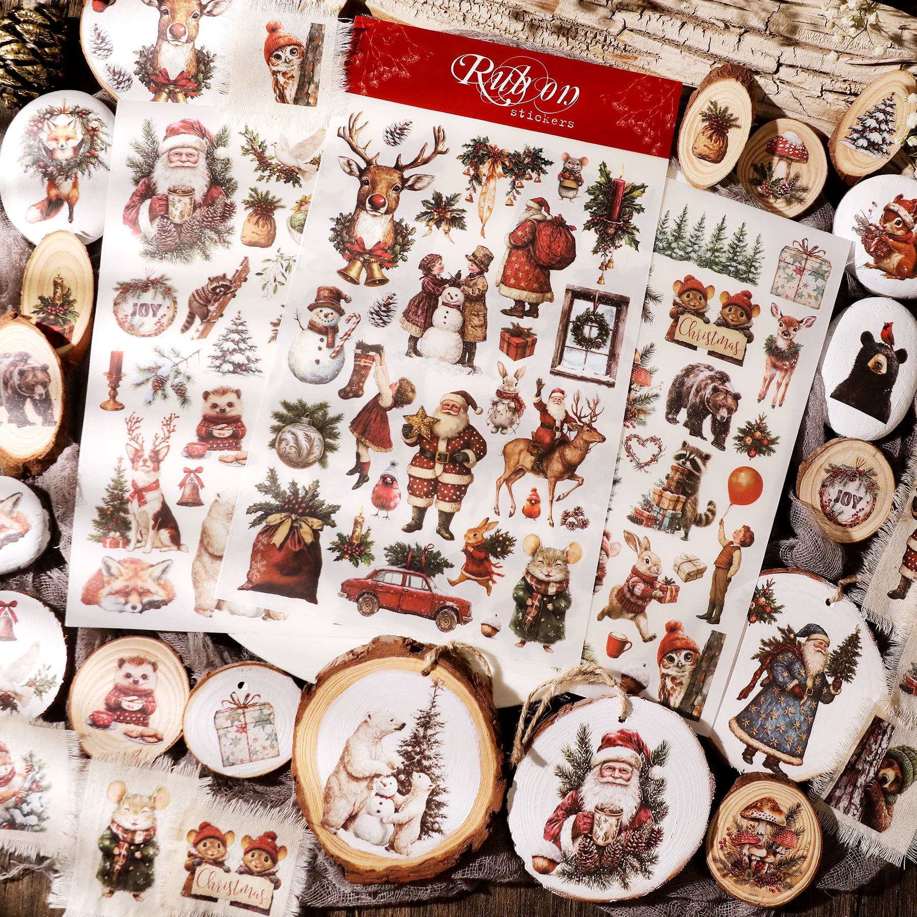 Christmas Matte Rub-on Transfers