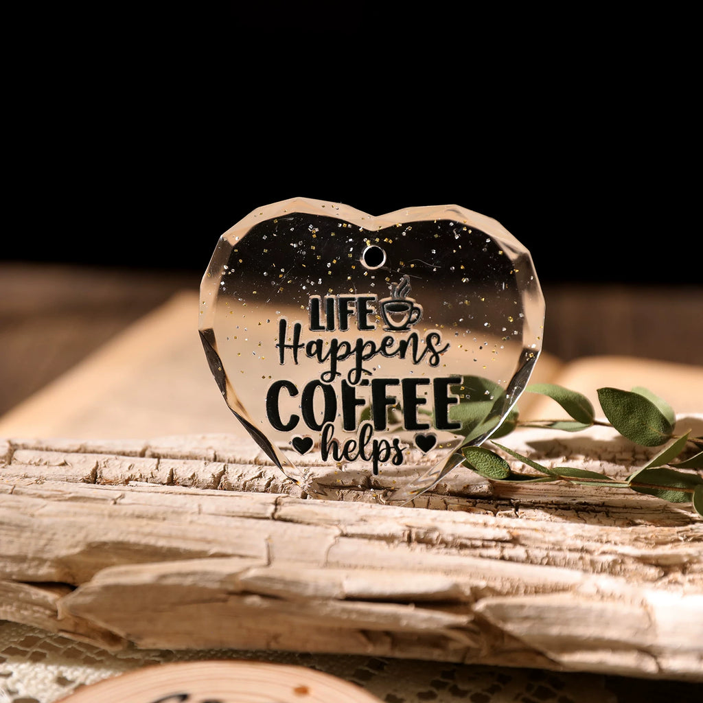Coffee Phrases UV-DTF Rub-on Stickers