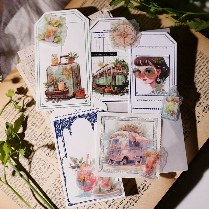 Summer Travel Vellum Stickers