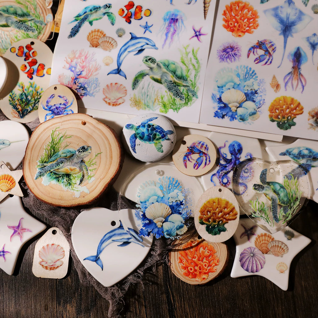 Ocean UV-DTF Rub-on Stickers