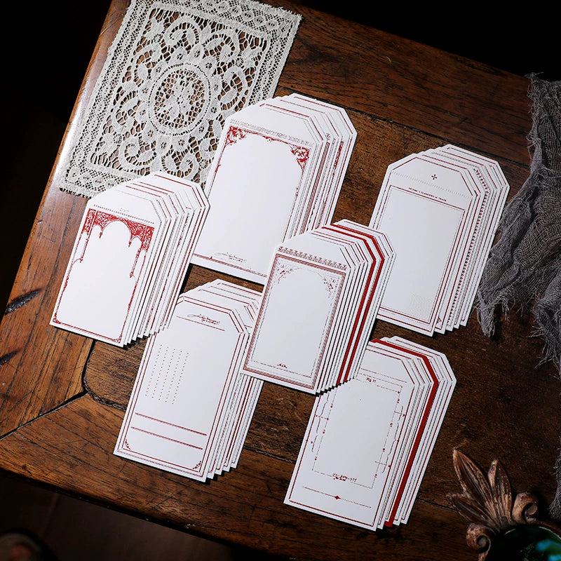 Retro Letterpress Printed Label Tag Cards