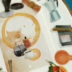 Small Coffee Ingredients Vellum Stickers