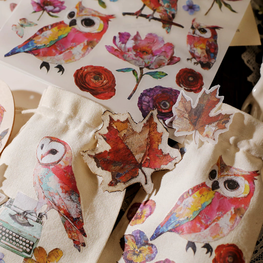 Owl Matte Rub-on Transfers