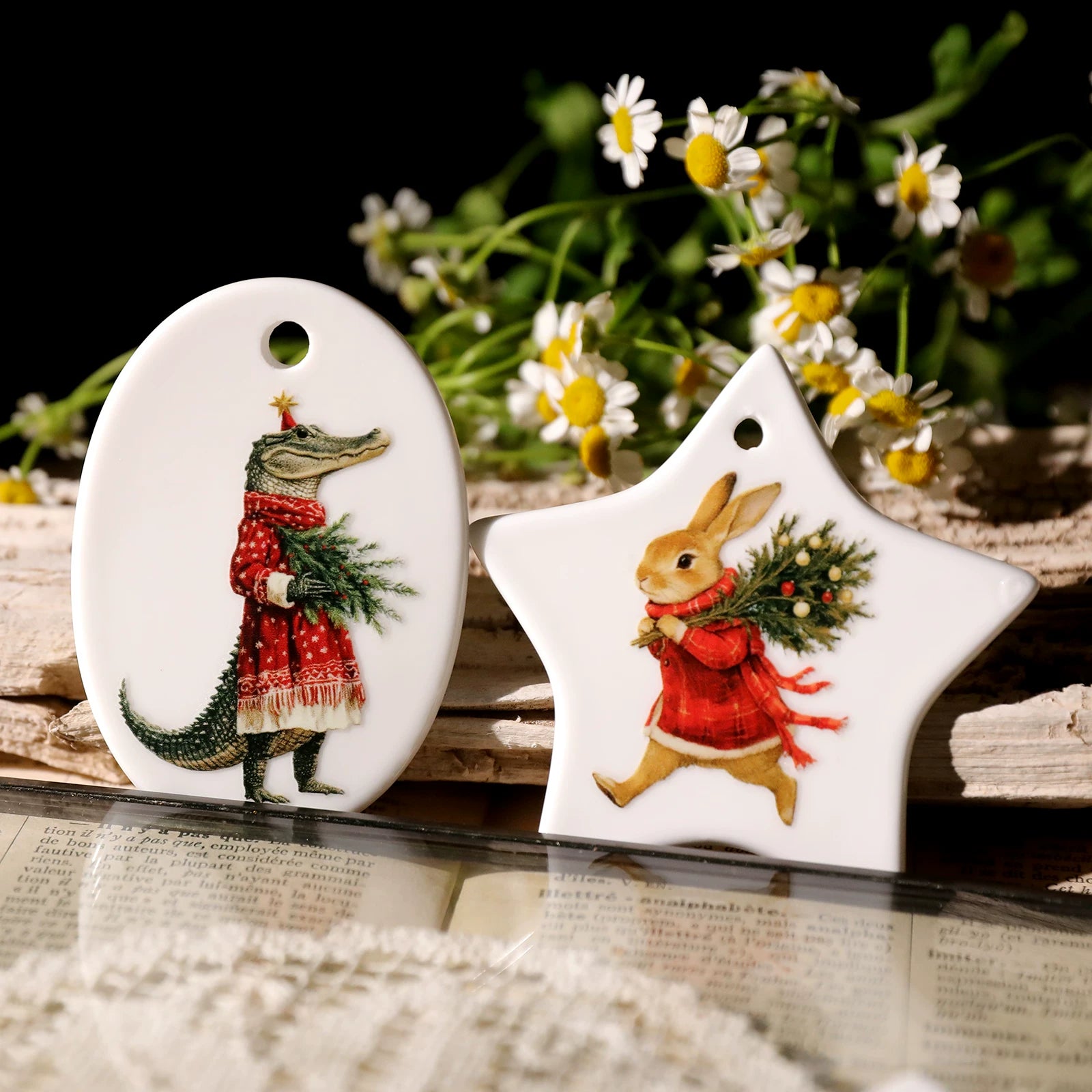 Christmas Magical Creatures UV-DTF Rub-on Stickers