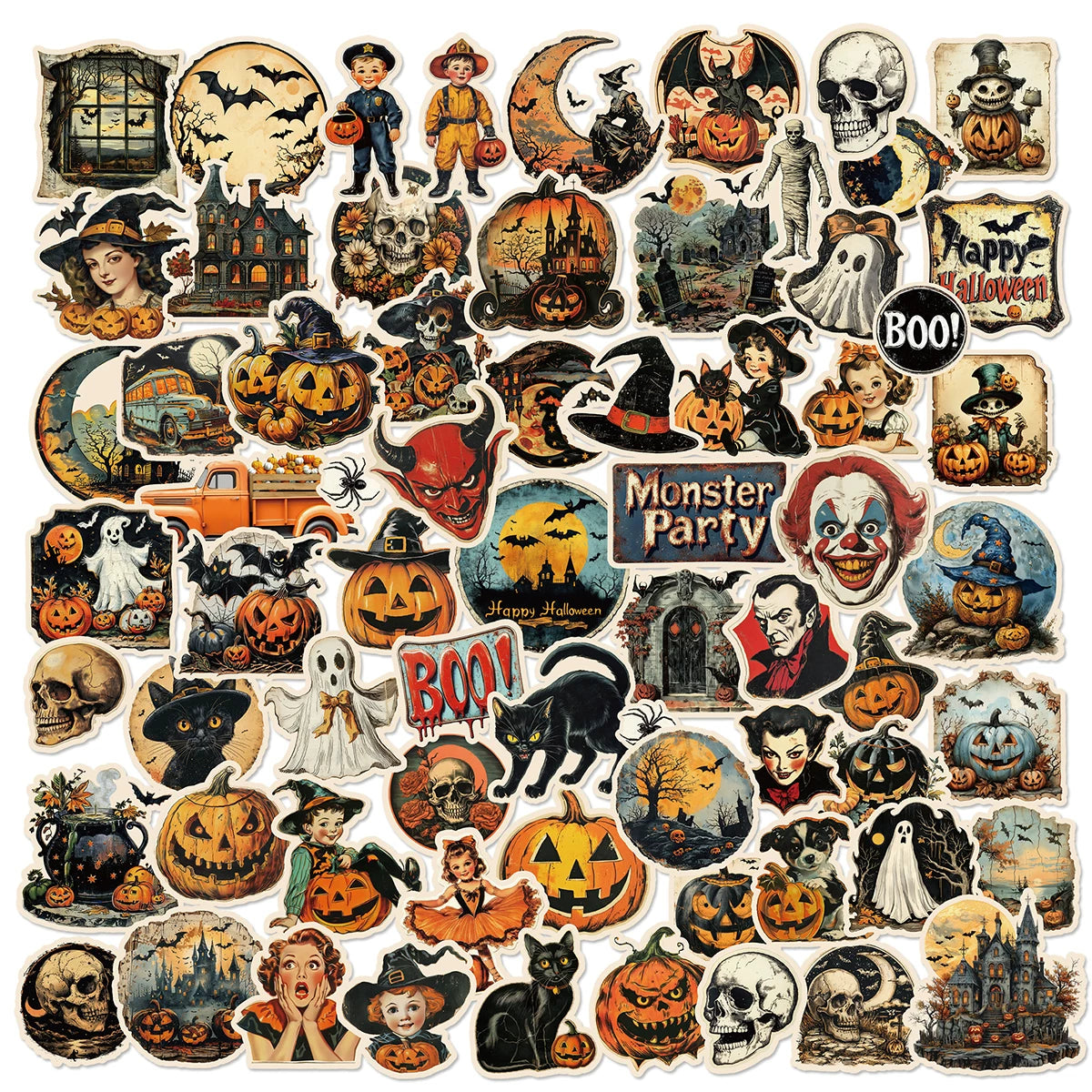 Halloween PVC Self-adhesive Stickers