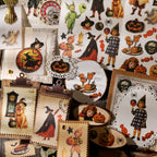 Halloween Matte Rub-on Transfers 2 Small Sheets -Pumpkin