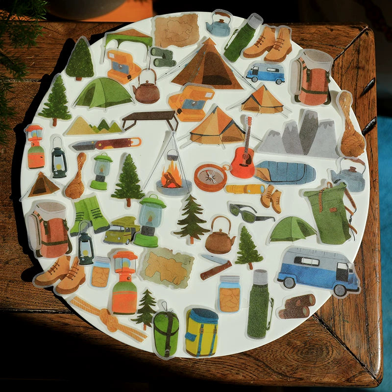 Camping Vellum Stickers