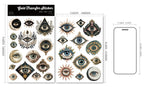 Halloween Eyes UV-DTF Rub-on Stickers