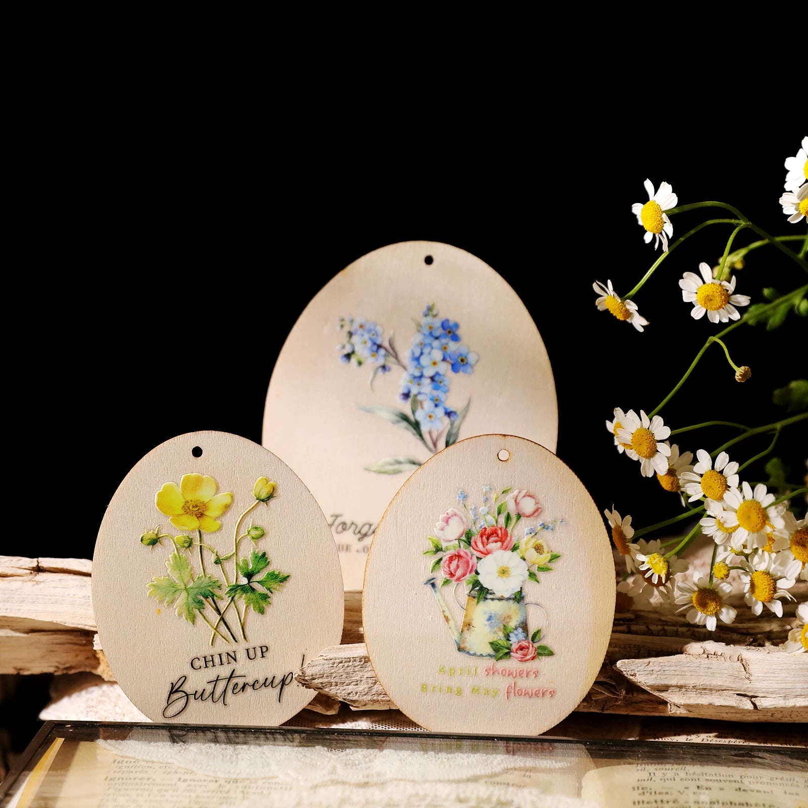 Flower Phrases UV-DTF Rub-on Stickers