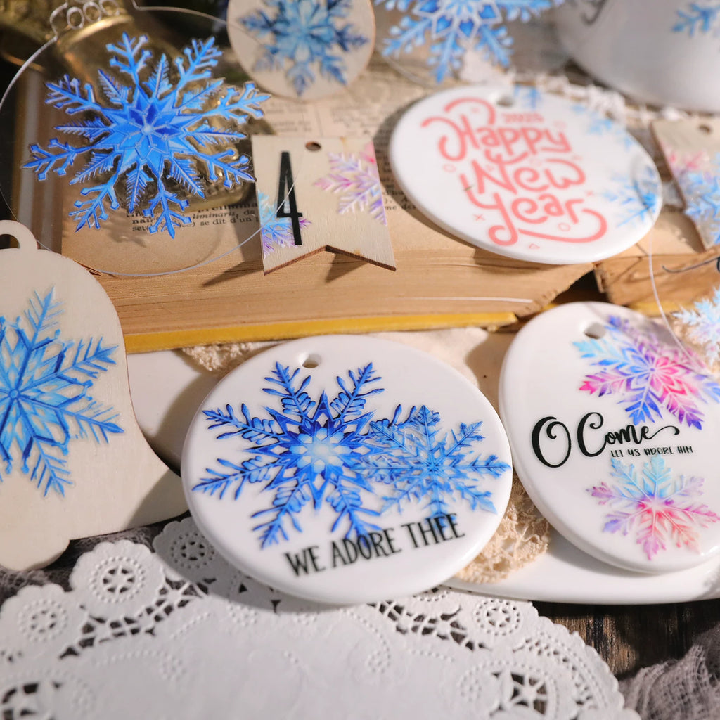 Snowflake UV-DTF Rub-on Stickers