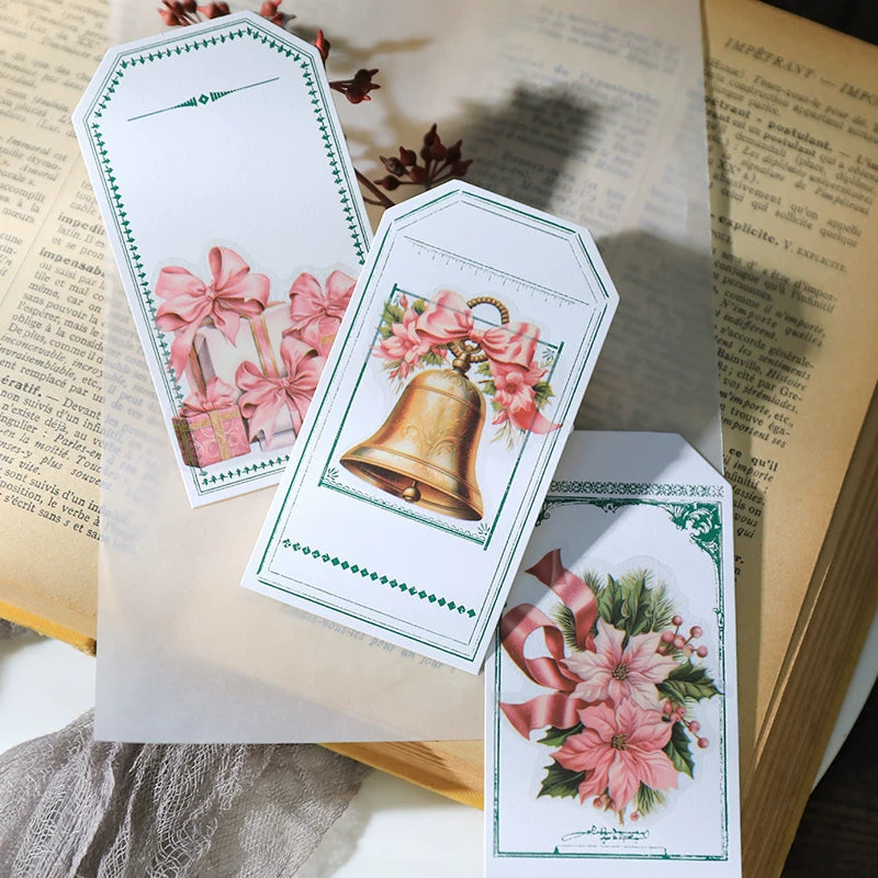 Pink Christmas Vellum Stickers