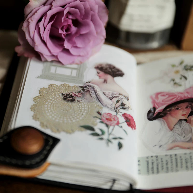 Elegant Woman Vellum Stickers