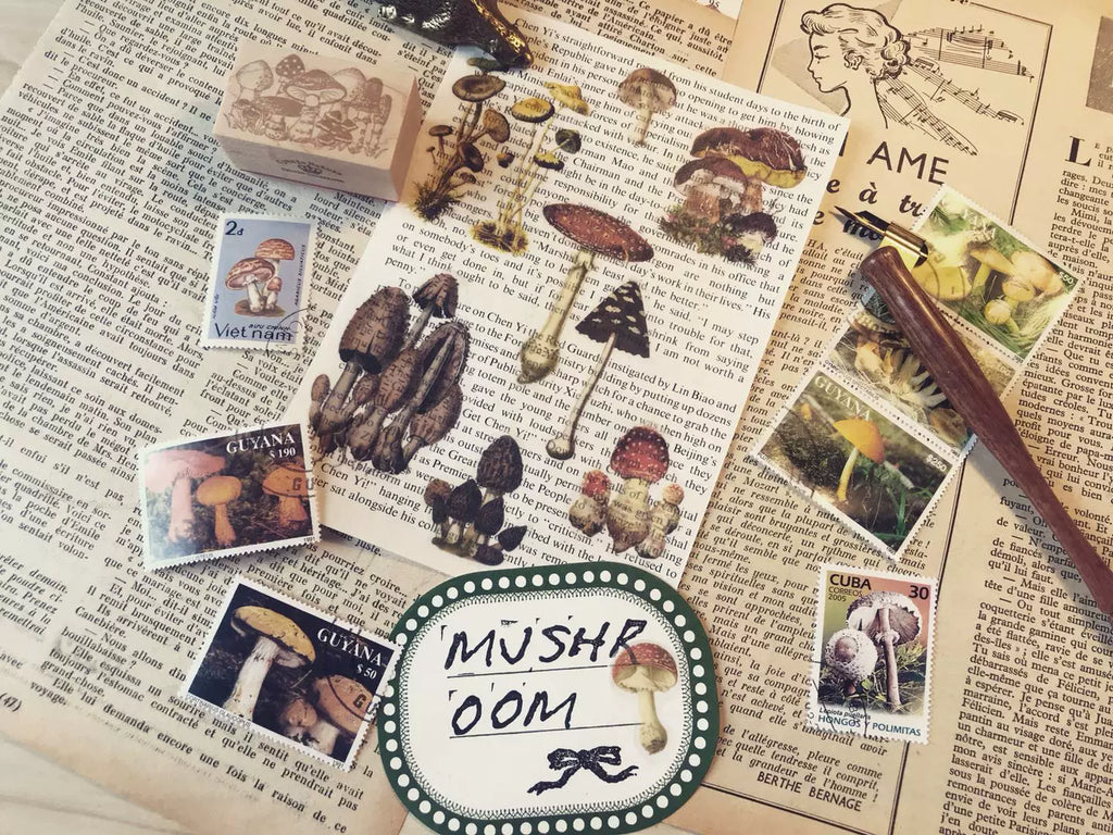 Little Mushroom Vellum Stickers