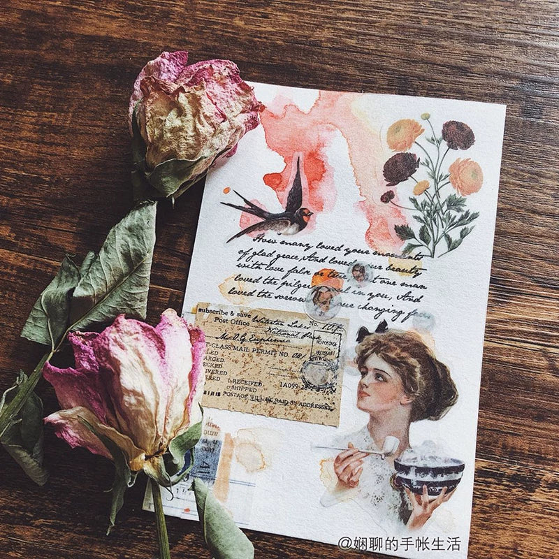 Elegant Woman Vellum Stickers