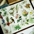 Flower and Bird Vellum Stickers