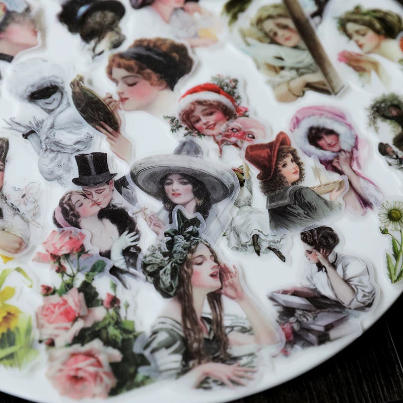 Elegant Woman Vellum Stickers