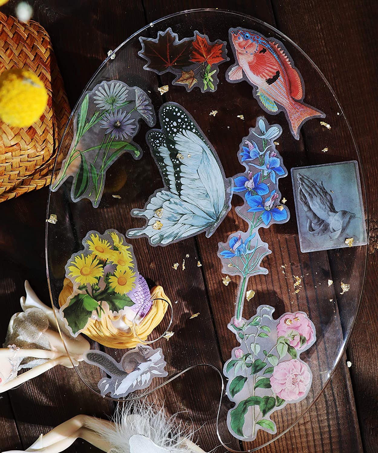 50PCS Larger Plants Vellum Stickers