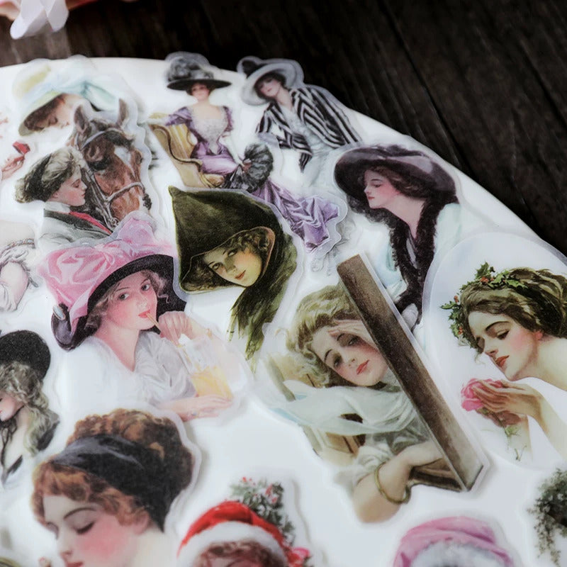 Elegant Woman Vellum Stickers